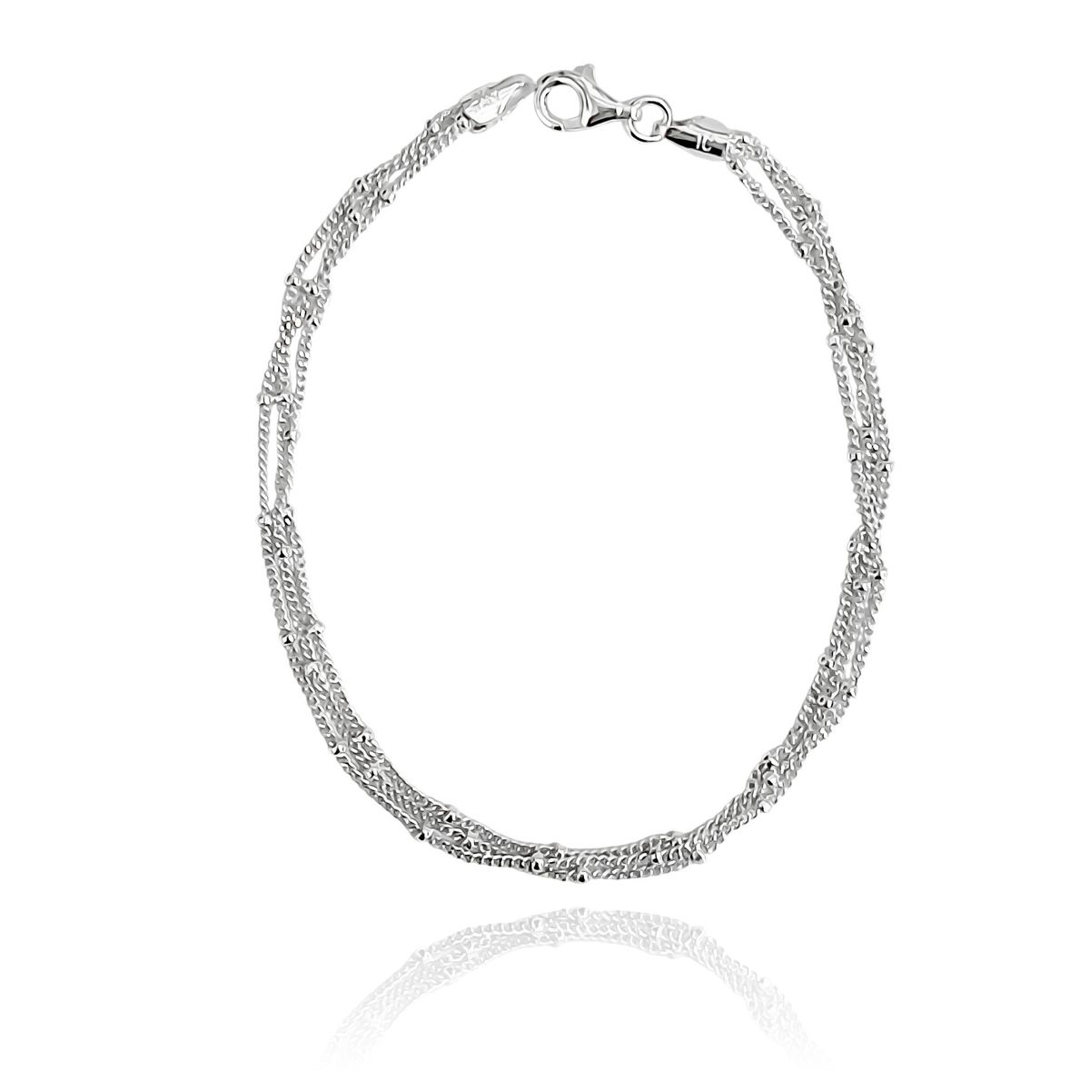 COGGIOLA - Pulsera Grumet Fina Bolas Mini Plata Fina 925