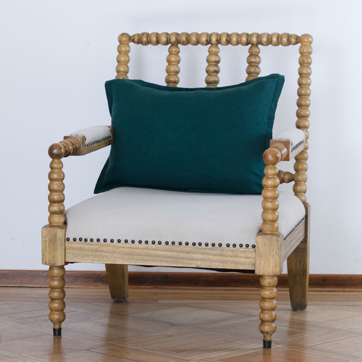 NATURALINO - Funda de Almohada Lino - 50x90 cm - Botanico - Naturalino