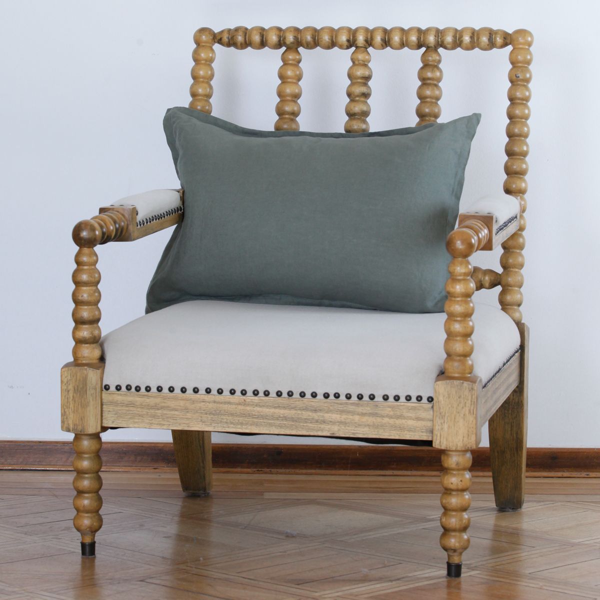 NATURALINO - Funda de Almohada Lino - 50x90 cm - Musgo - Naturalino