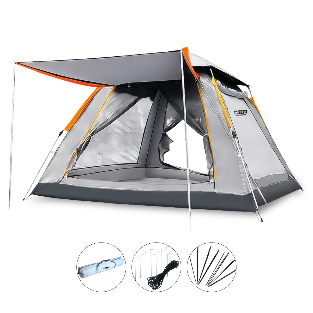 OVERFIT - Carpa De Camping 6 Personas Overfit Impermeable 500mm de Acampar