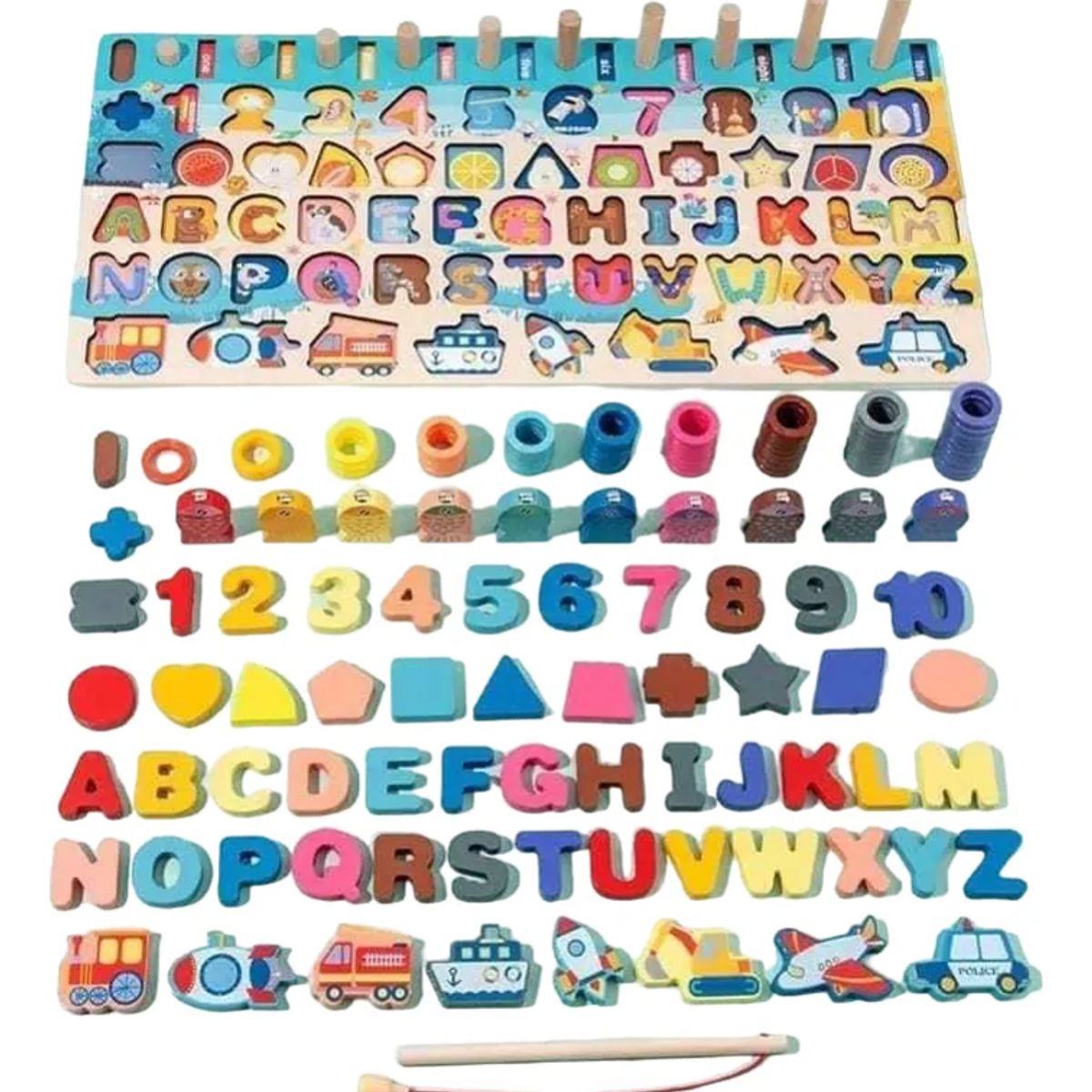 GENERICO - Juego De Mesa Educativo Tablero Montessori Didáctico Figuras