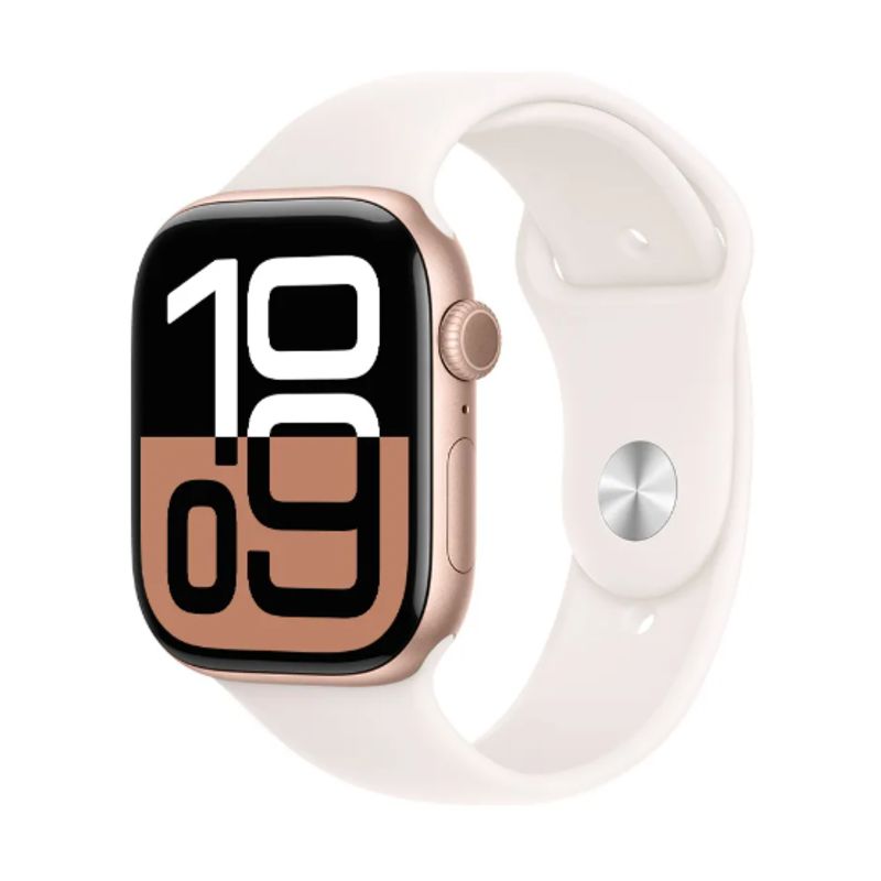 APPLE - Apple Watch Series 10 GPS 46mm Aluminio Light Blush Sport Band M/L