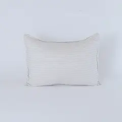 NATURALINO - Funda de Almohada Lino - 50x90 cm - Lineas Beige -