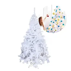 GENERICO - Árbol Navidad Blanco 150 CM 450 Ramas Adorno Patas Metal