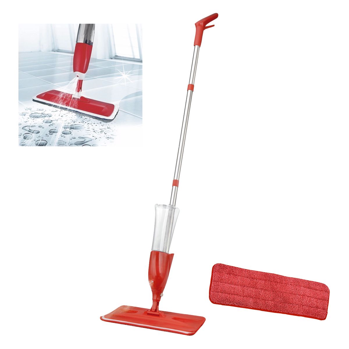POWER FORCE - Mopa Spray con Dispensador Power Force 580ml Microfibra Lavable