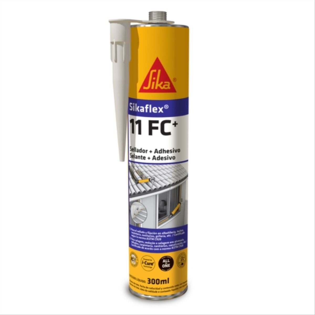 SIKA - Sellador adhesivo poliuretano Sikaflex 11-FC gris 300 ml