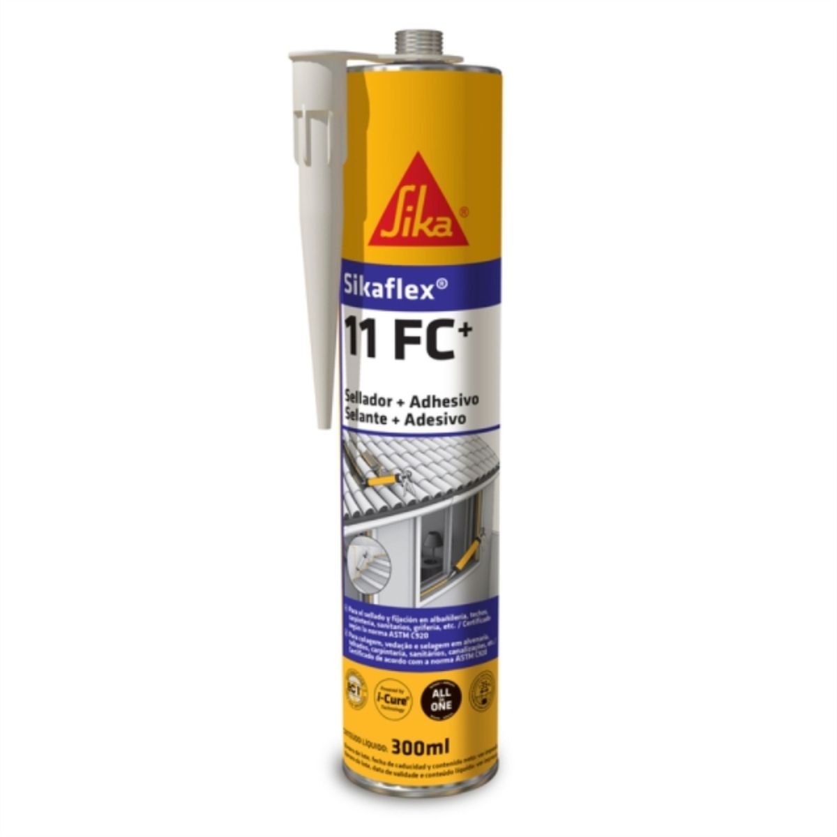 SIKA - Sellador adhesivo poliuretano Sikaflex 11-FC gris 300 ml