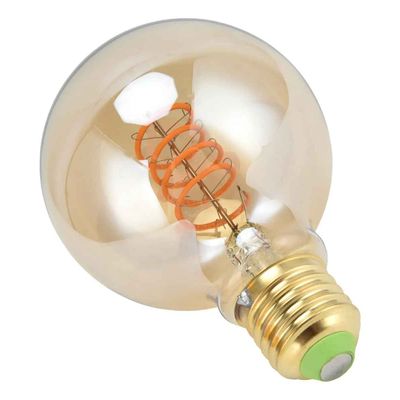 Imagen 2 del producto Pack 6 Ampolletas Led G80 Vintage 4w E27 2700k Ambar Luz Amarillo