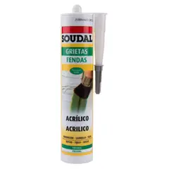 SOUDAL - Sellador acrílico pintable gris 300 ml