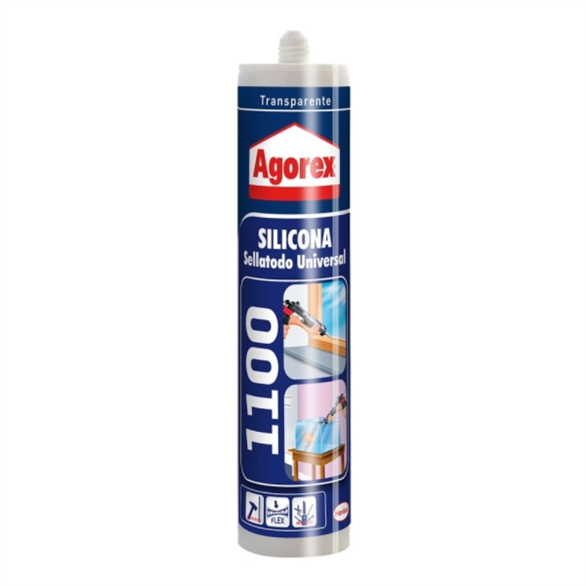 AGOREX - Silicona universal 1100 transparente 300 ml