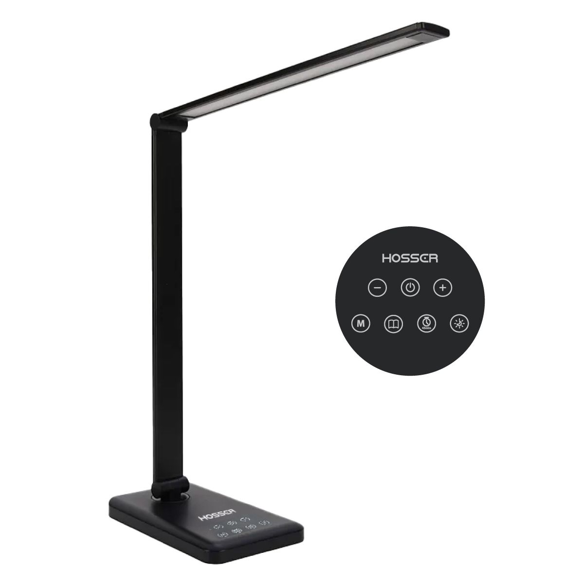 HOSSER - Lampara Inteligente Led Hosser Touch 3 Tonos Escritorio Luz Lectura