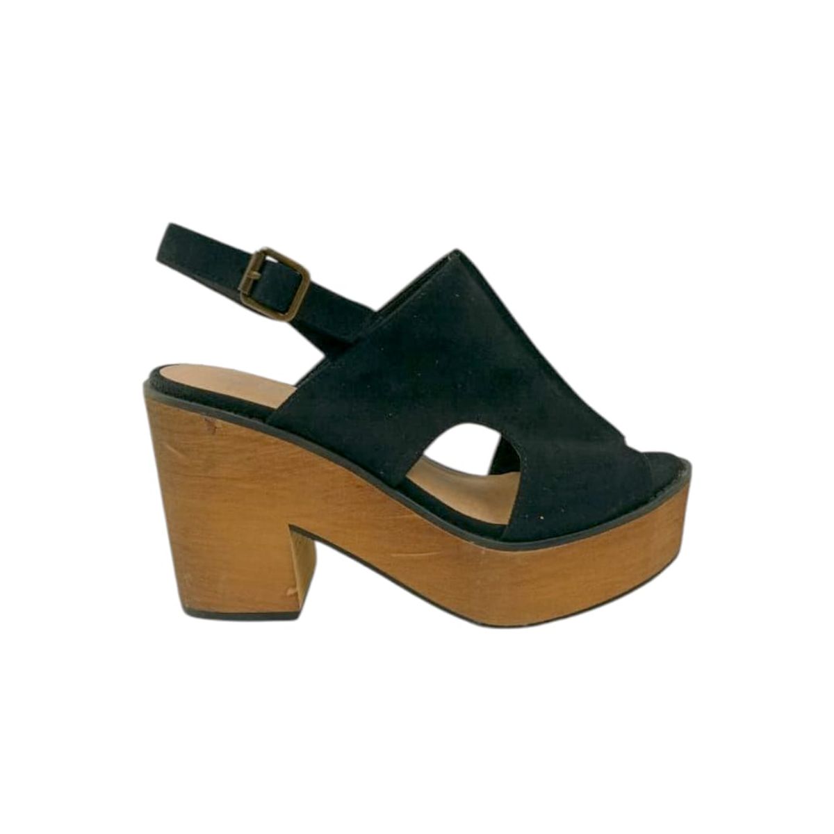 HERIEL - Sandalia Negra Plataforma Mujer