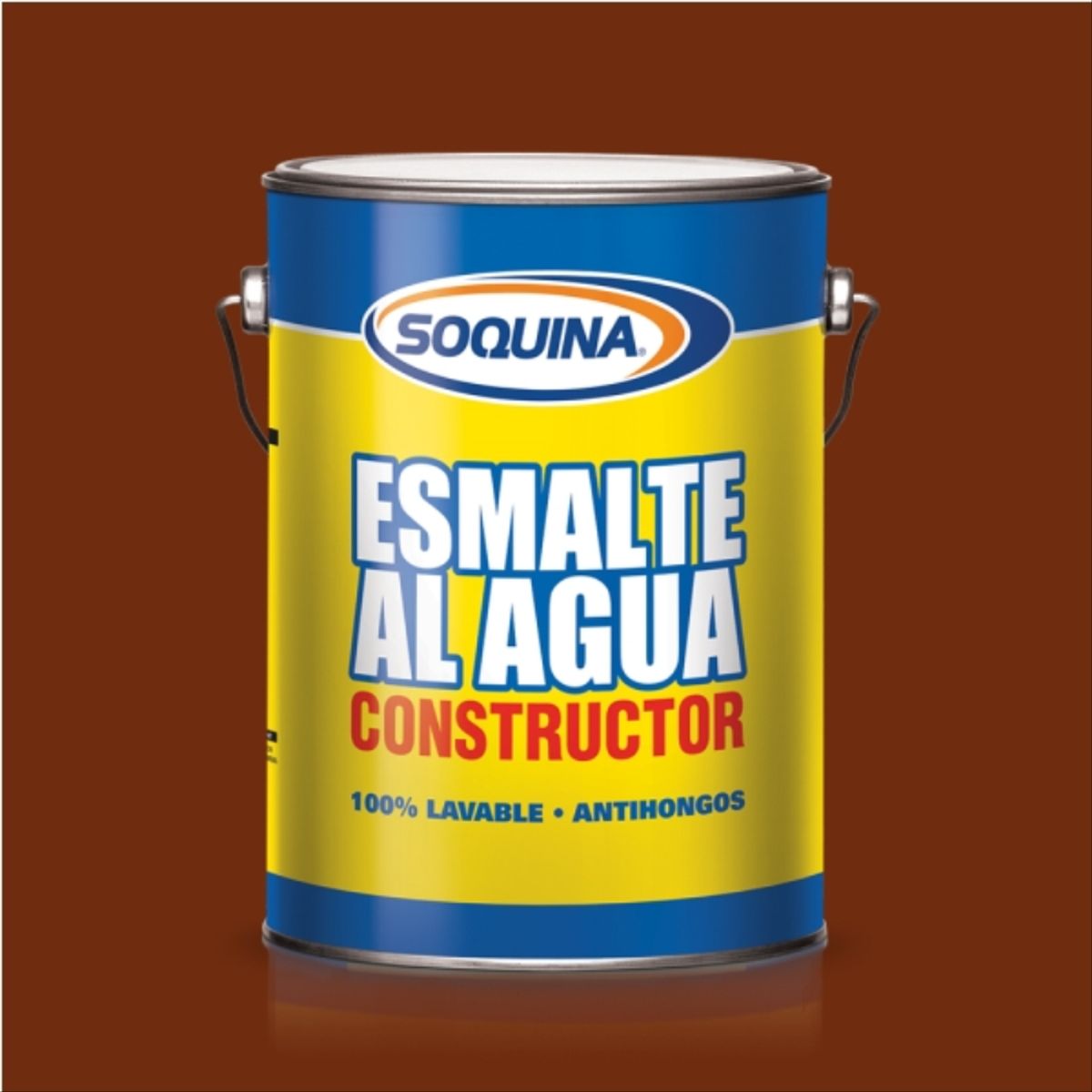 SOQUINA - Esmalte al agua Constructor satín Rojo Colonial 1 gal
