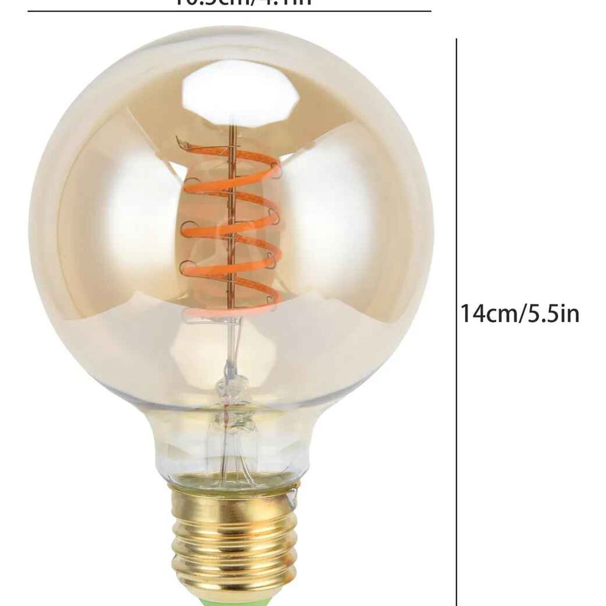Ampolleta Led G80 Vintage 4w E27 2700k Ambar Luz Amarillo, marca GENERICO - Foto 2