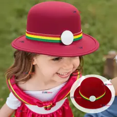 UTILISIMO - Sombrero Nortino Niña Fiestas Patrias Gorro Rojo Baile Danza