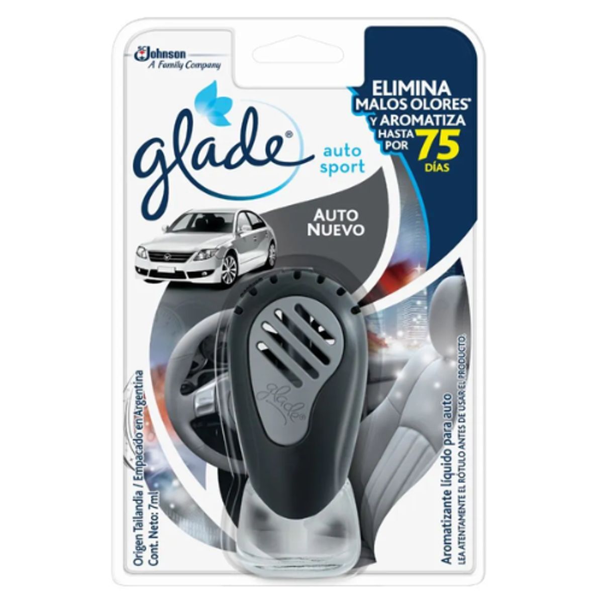 GLADE - Glade Aromatizante AutoSport Auto Nuevo Aparato 7 ml