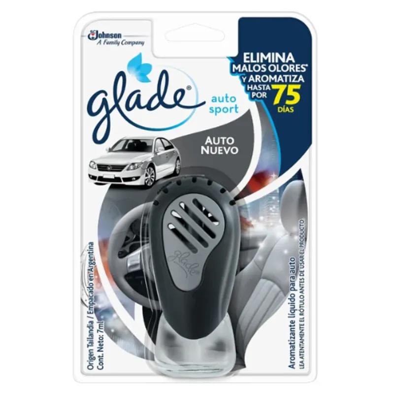 GLADE - Glade Aromatizante AutoSport Auto Nuevo Aparato 7 ml