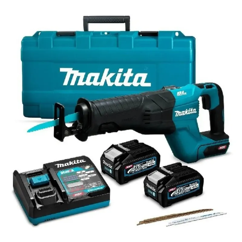 MAKITA - Sierra Sable Inalambrica Makita 40v + Bl4040x2+dc40ra Jr001g