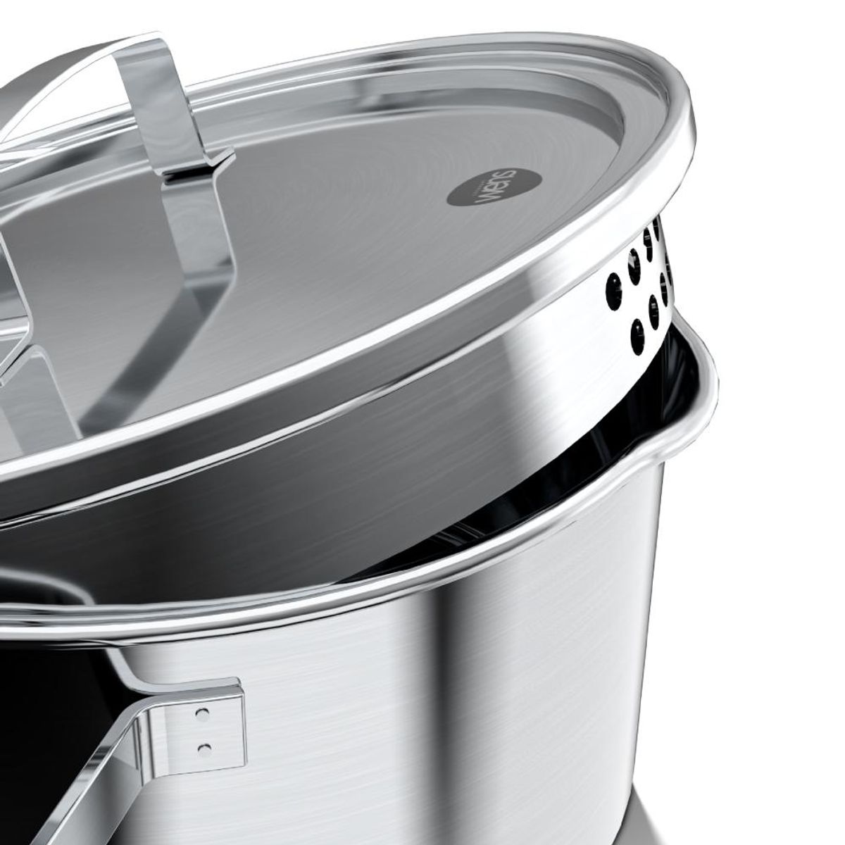 WENS - Batería de Cocina 7 Piezas Acero Inoxidable 550-7SS