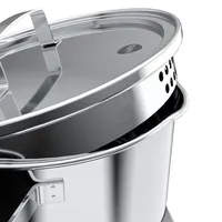 Batería de Cocina 7 Piezas Acero Inoxidable 550-7SS