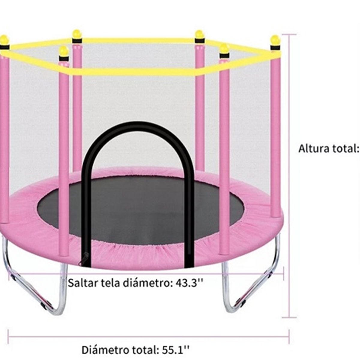GENERICO - CAMA ELASTICA TRAMPOLIN SALTARINA  ROSADA
