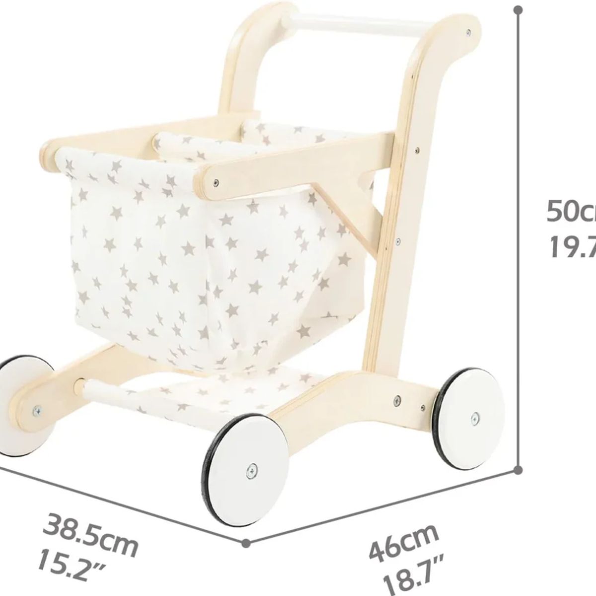 JUGUETERIA ESTELAR - Carrito de Compras Infantil de Madera