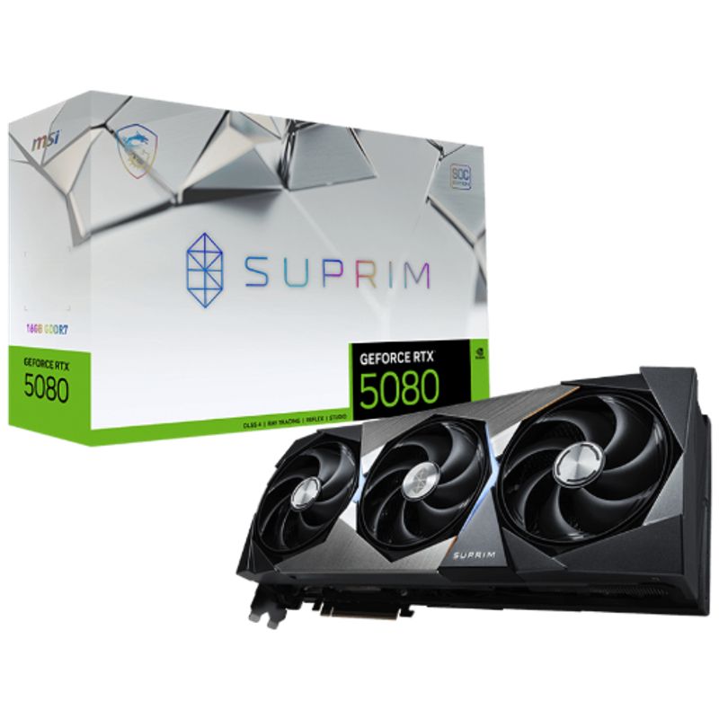 MSI - Tarjeta de Video GeForce RTX 5080 16G SUPRIM SOC