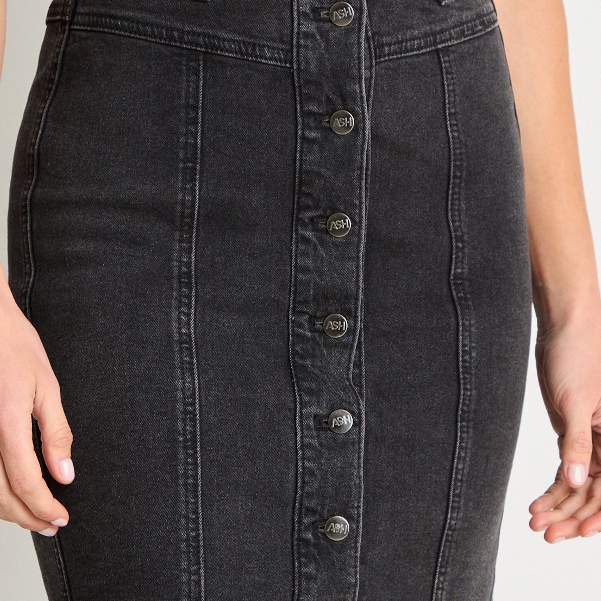 ASH - Falda Corta Mujer Negro Ash