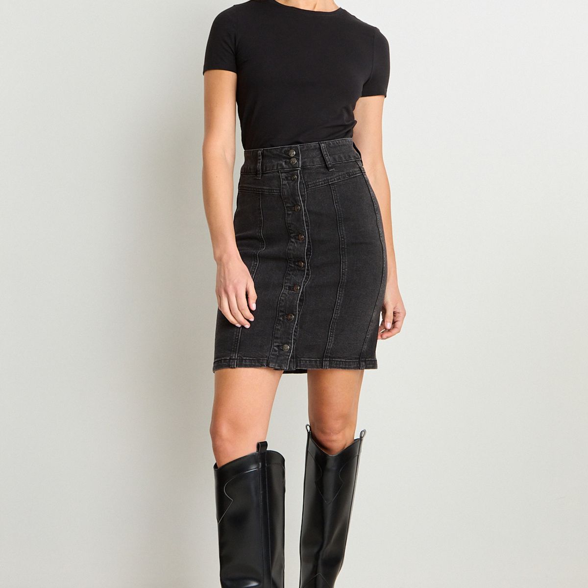 ASH - Falda Corta Mujer Negro Ash