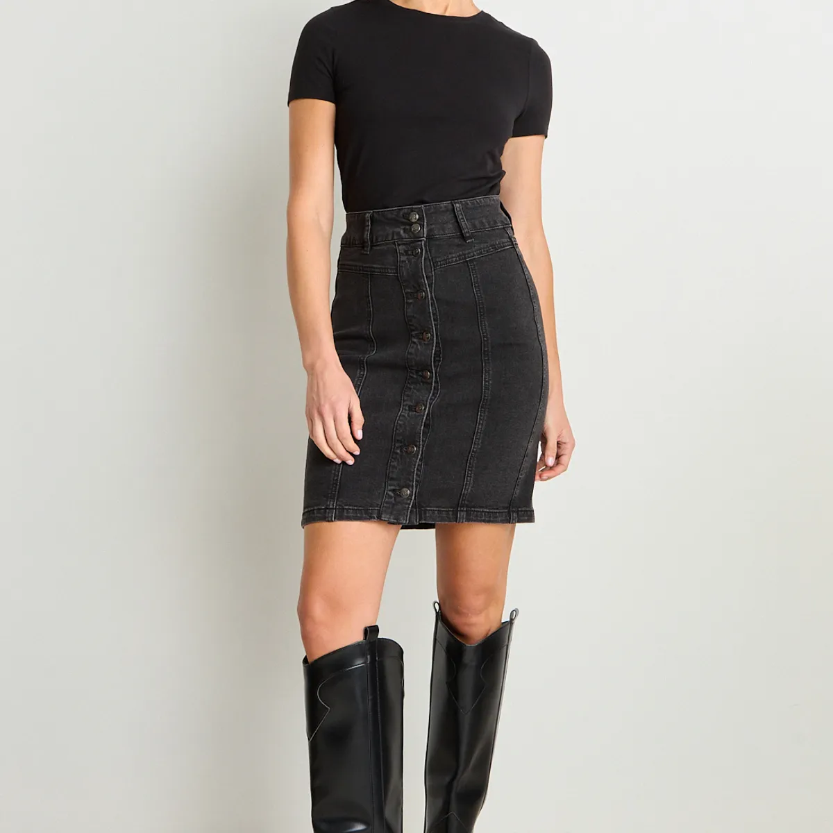 ASH - Falda Corta Mujer Negro Ash