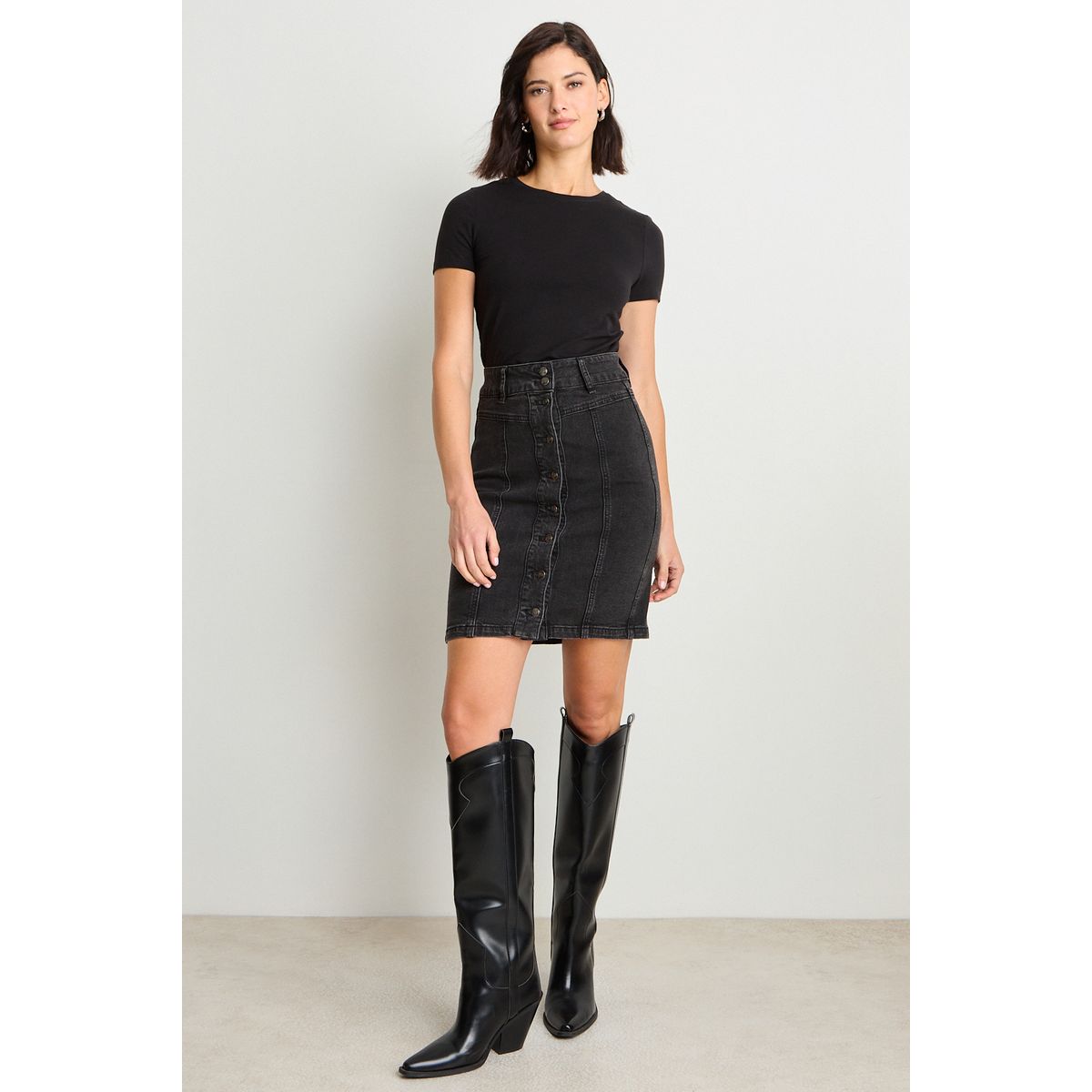 ASH - Falda Corta Mujer Negro Ash