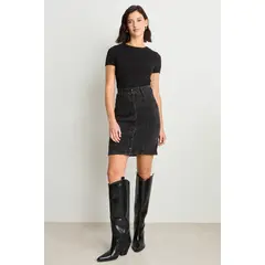 ASH - Falda Corta Mujer Negro