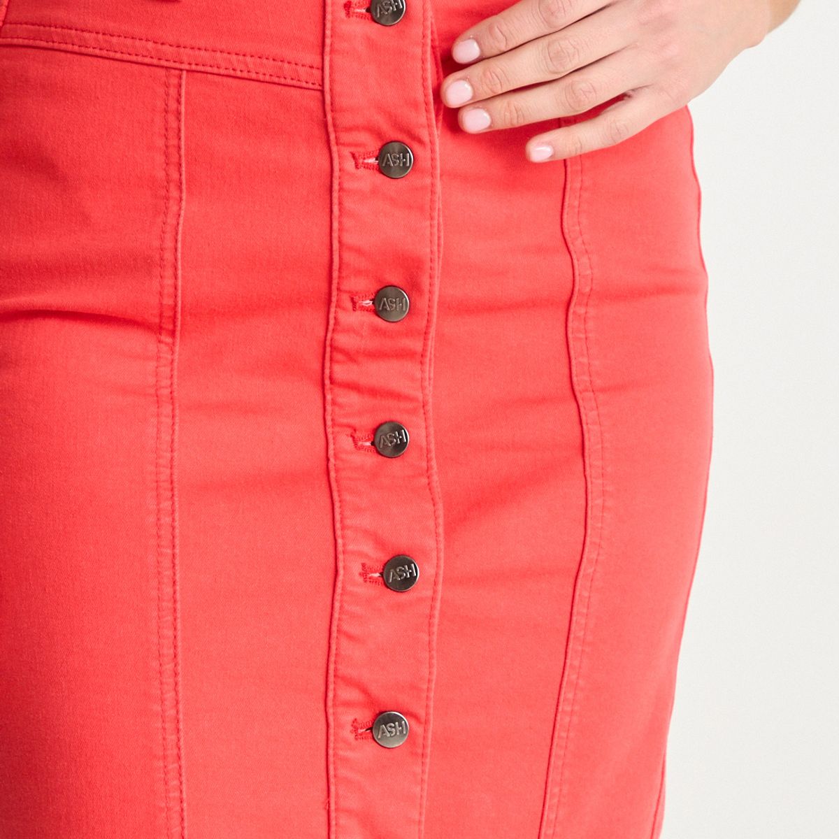 ASH - Falda Corta Mujer Rojo Ash