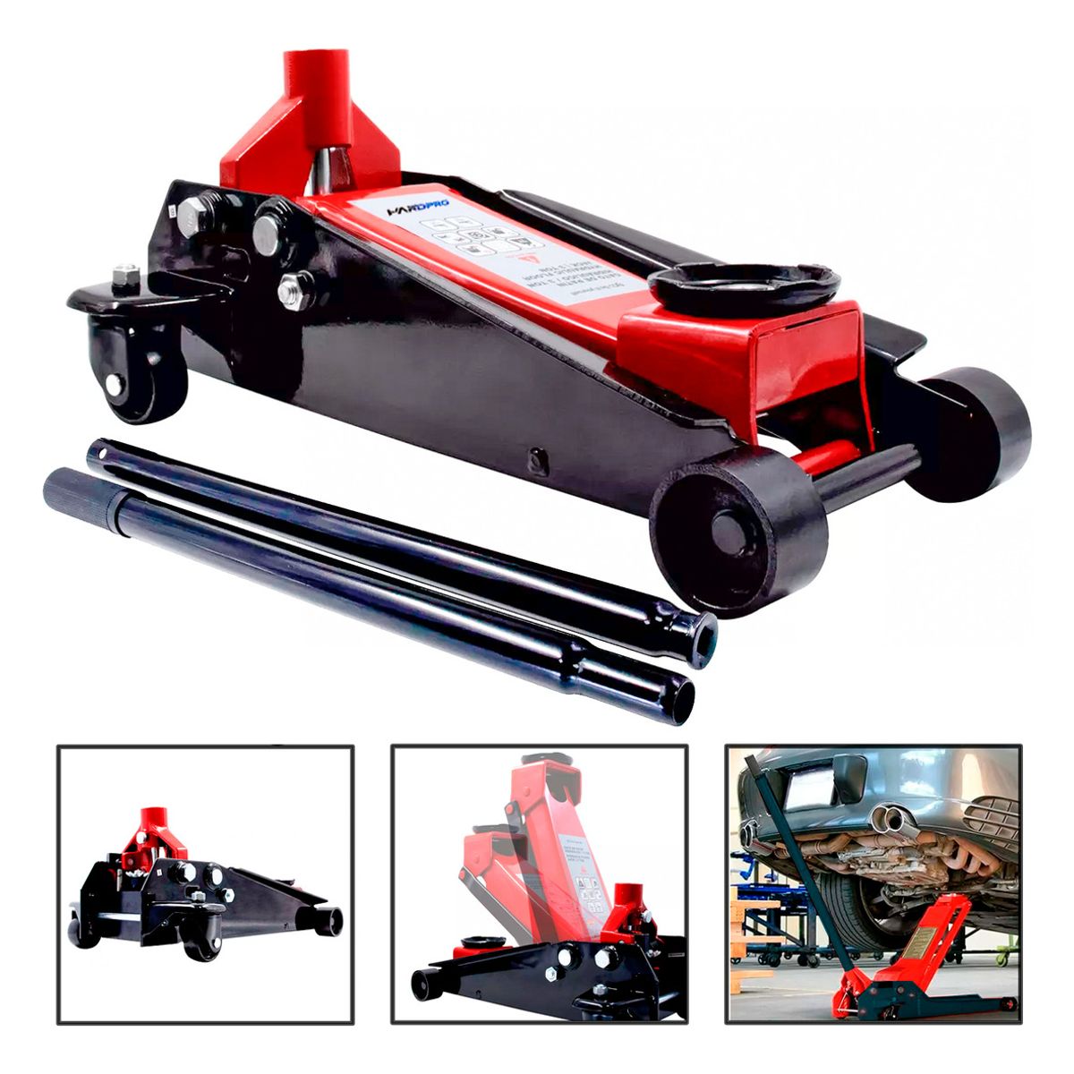 HOMEBRANDT - Gata Hidraulica Tipo Caiman 3 Toneladas Alta Calidad