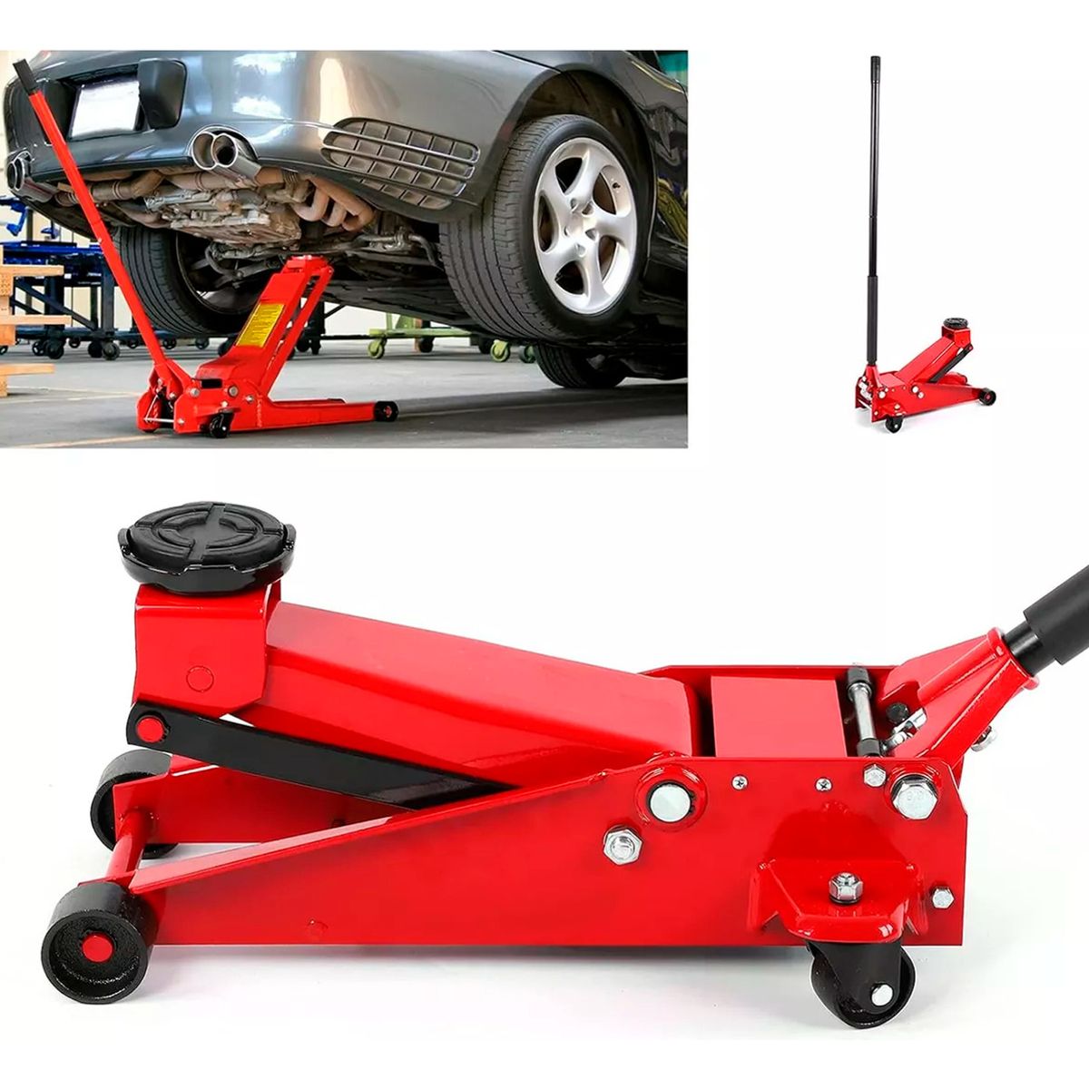 HOMEBRANDT - Gata Hidraulica Tipo Caiman 3 Toneladas Alta Calidad