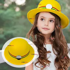 UTILISIMO - Sombrero Nortino Niña Fiestas Patrias Amarillo Baile Danzas