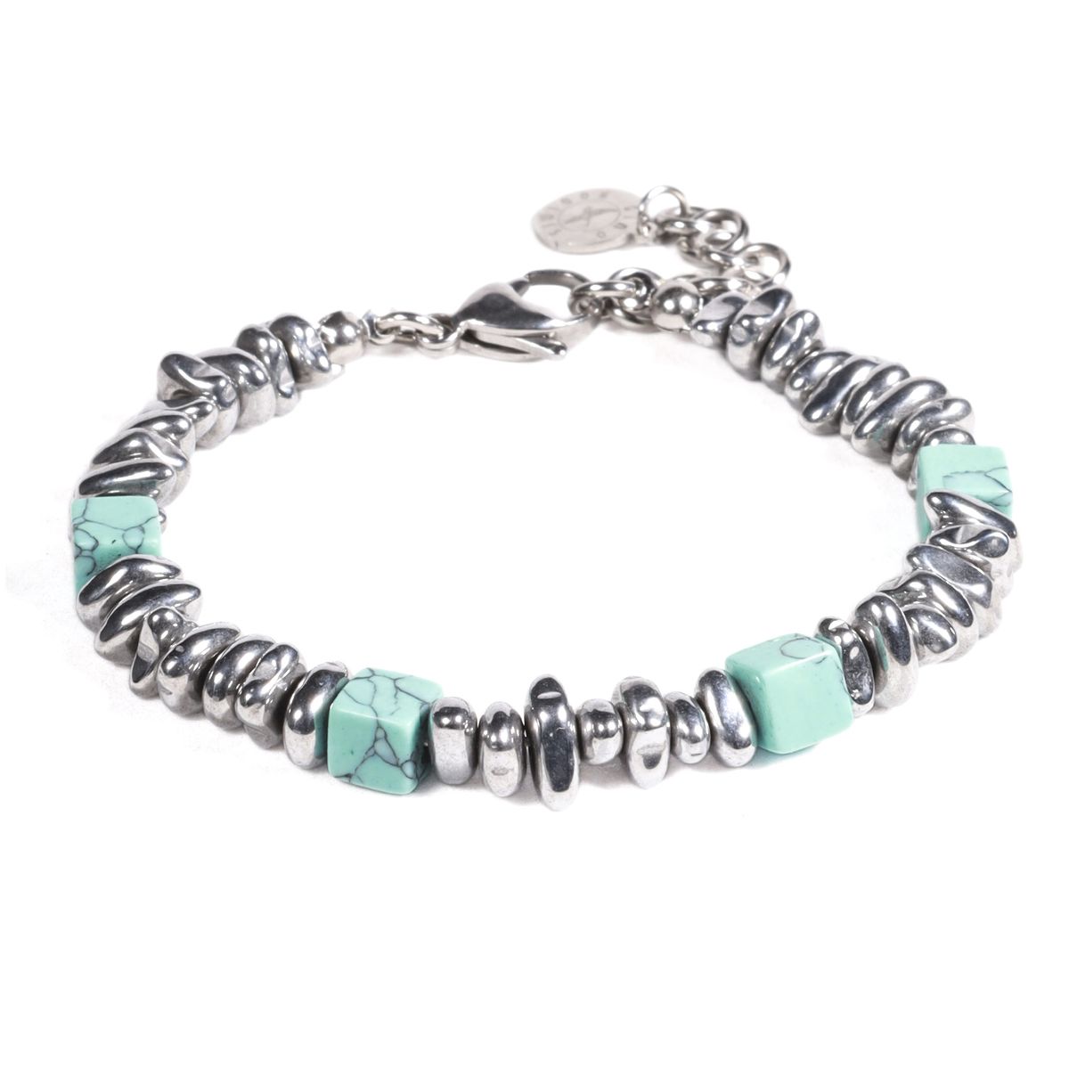 GINO RODINIS - BRAZALETE UNISEX GINO RODINIS B529 - TurquesaPlateado
