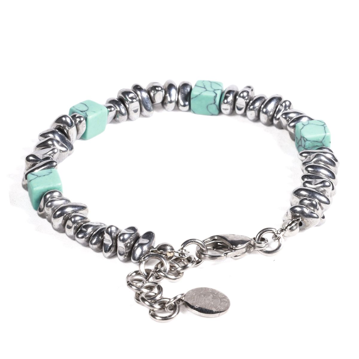 GINO RODINIS - BRAZALETE UNISEX GINO RODINIS B529 - TurquesaPlateado