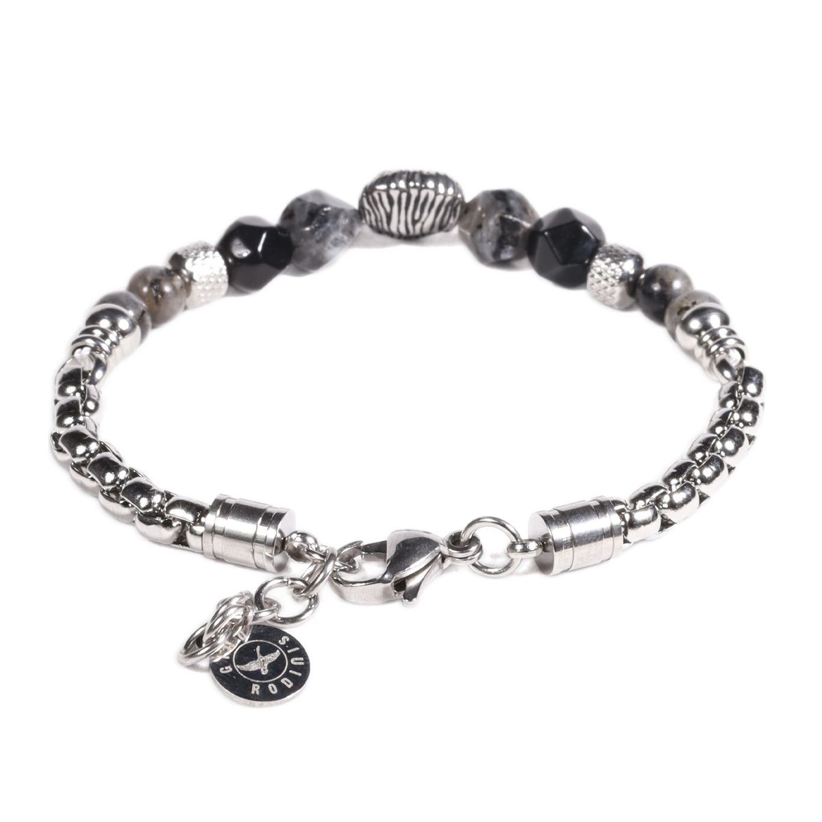 GINO RODINIS - BRAZALETE UNISEX GINO RODINIS B536 - NegroPlateado