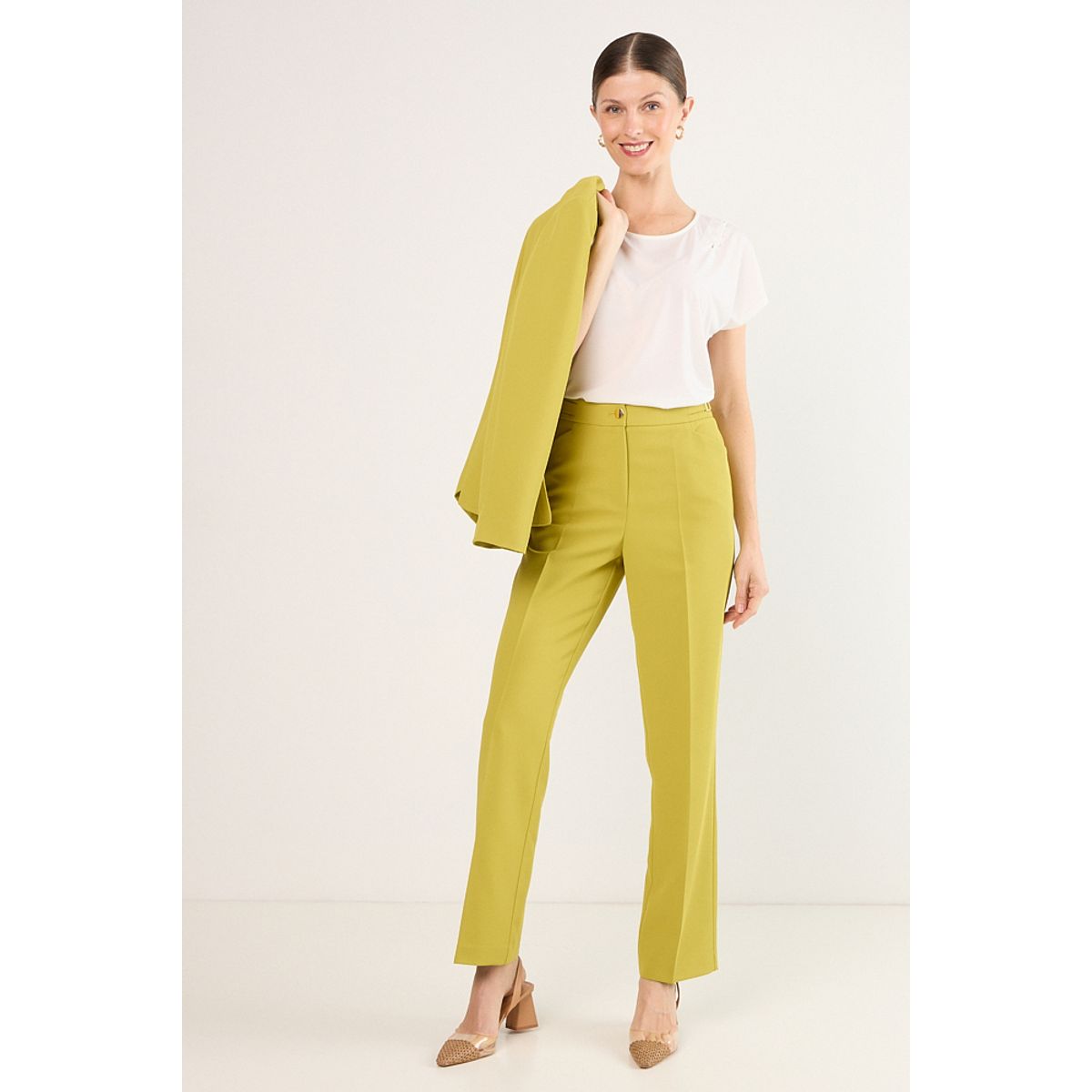 MA GRIFFE - Pantalon Mujer Verde Magriffe