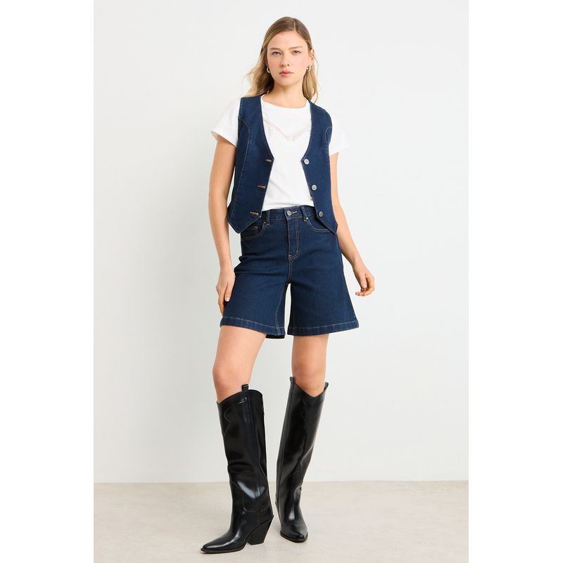 ASH - Short Mujer Azul Ash