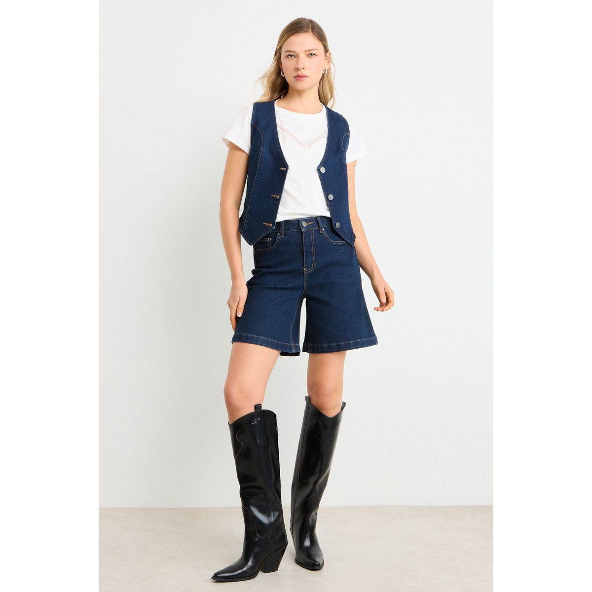 ASH - Short Mujer Azul Ash