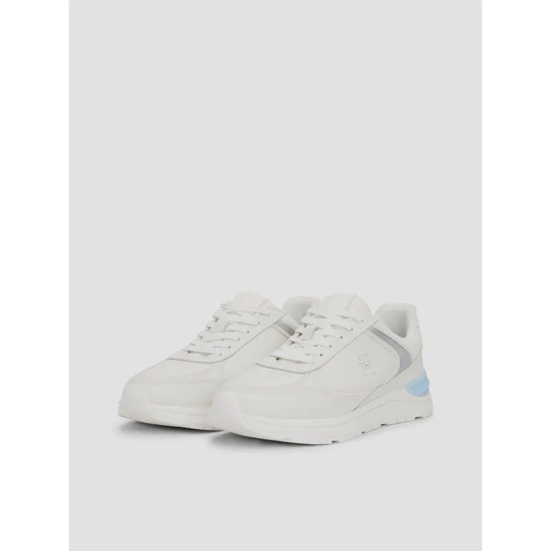 TOMMY HILFIGER - Zapatillas Con Texturas Mixtas Blanco Tommy Hilfiger