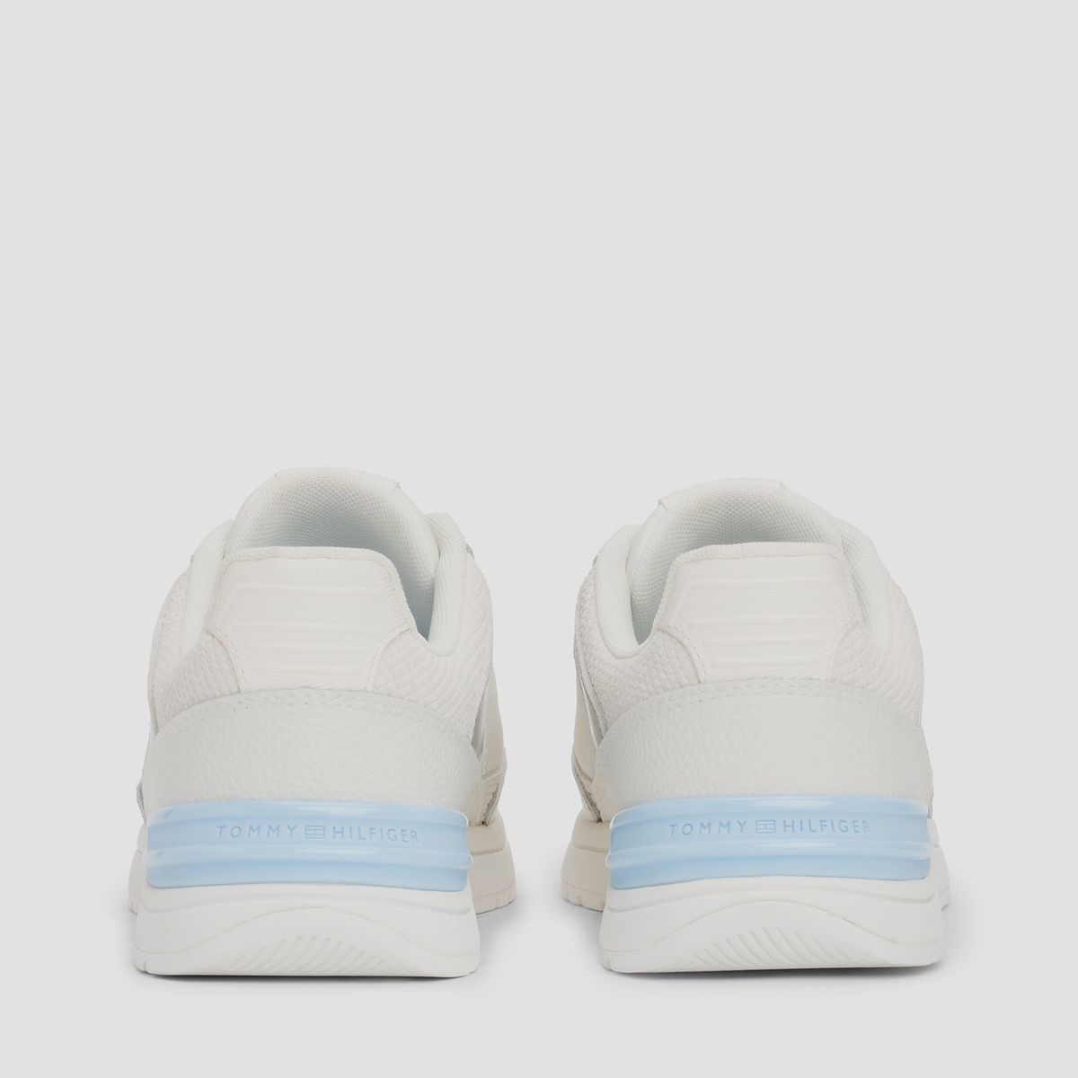 TOMMY HILFIGER - Zapatillas Con Texturas Mixtas Blanco Tommy Hilfiger