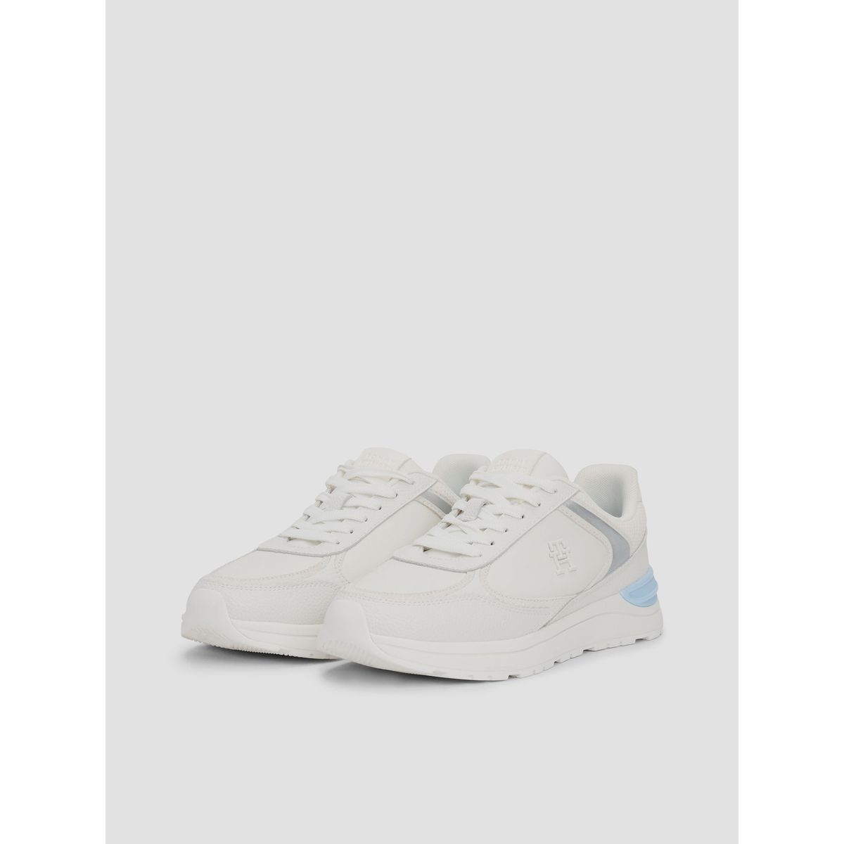 TOMMY HILFIGER - Zapatillas Con Texturas Mixtas Blanco Tommy Hilfiger