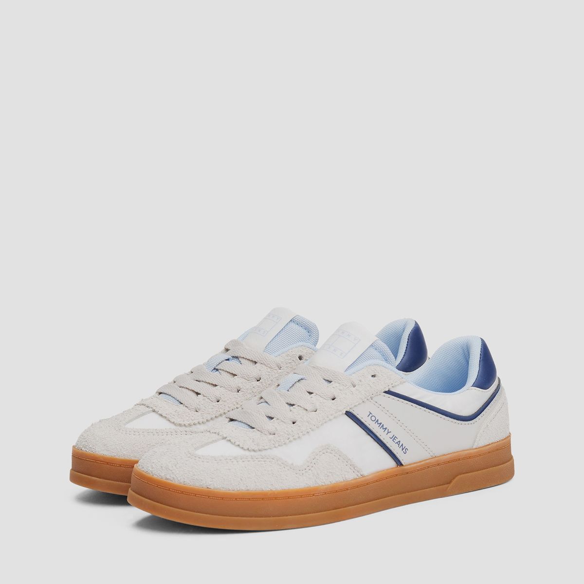 TOMMY HILFIGER - Zapatillas The Greenwich De Cuero Gris Tommy Jeans