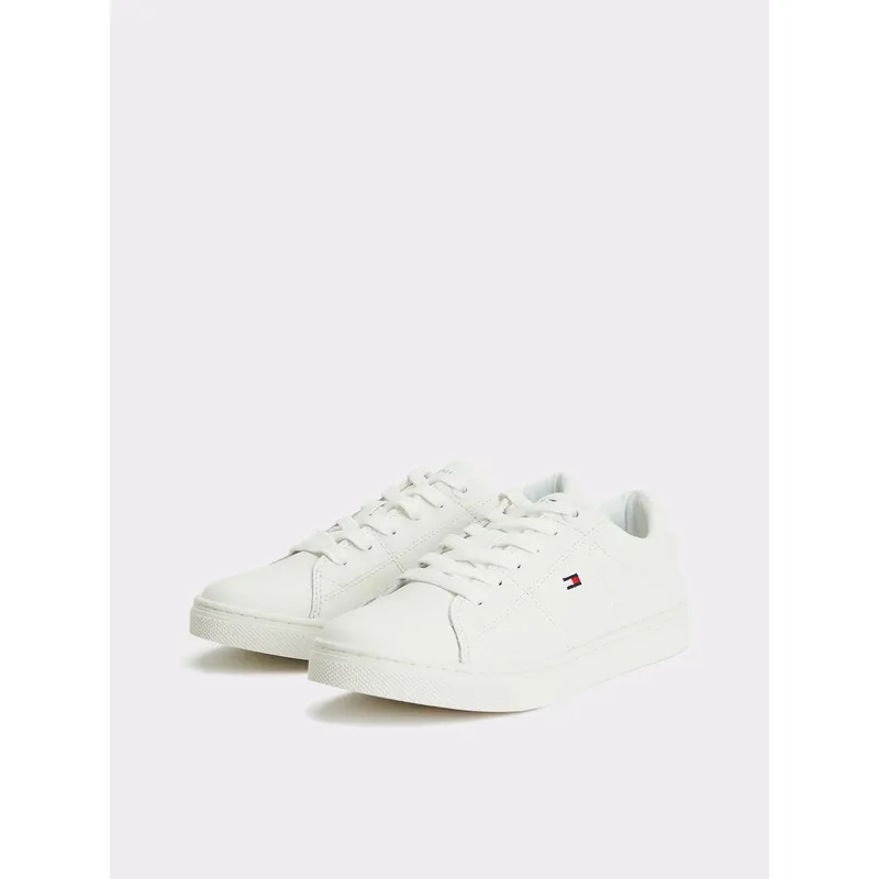 TOMMY HILFIGER - Zapatillas De Tenis En Cuero Con Suela Cupsole Blanco Tommy Hilfiger