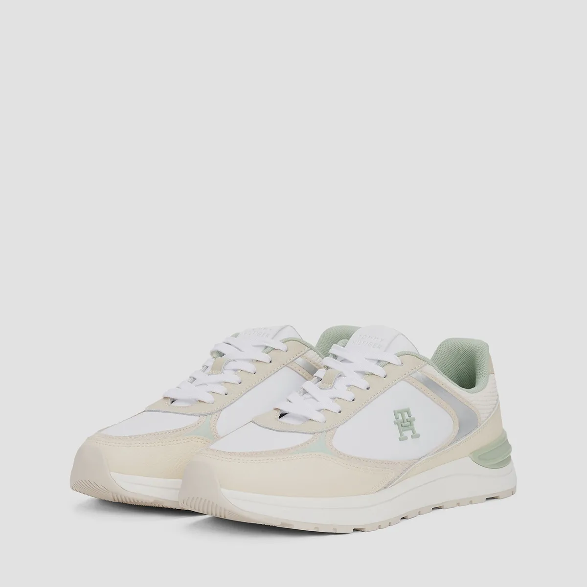 TOMMY HILFIGER - Zapatillas Con Texturas Mixtas Beige Tommy Hilfiger