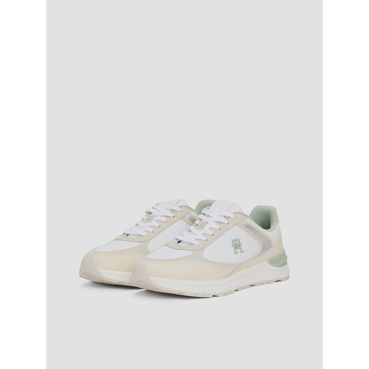 TOMMY HILFIGER - Zapatillas Con Texturas Mixtas Beige Tommy Hilfiger