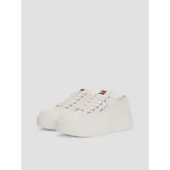TOMMY HILFIGER - Zapatillas De Plataforma De Denim Blanco Tommy Jeans